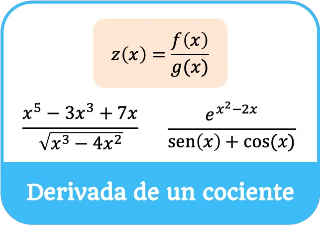 derivada de un cociente